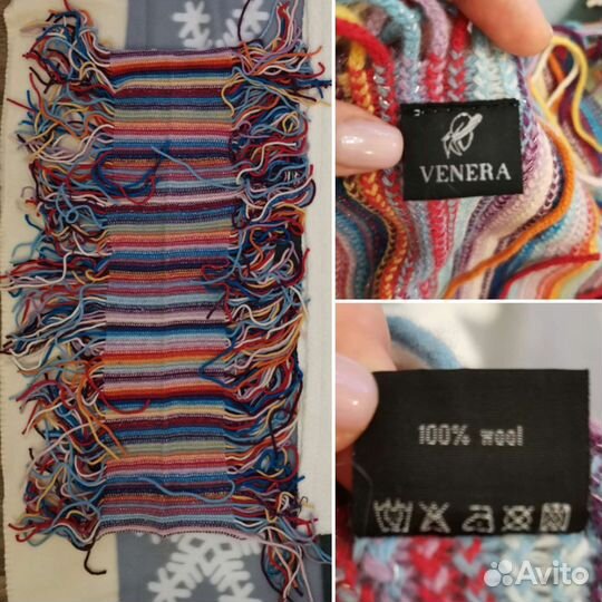 Вязаные шарфы 3 шт: Uniqlo и др. шерсть/акрил