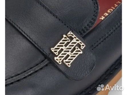 Лоферы tommy hilfiger 40 женские натуральная кожа