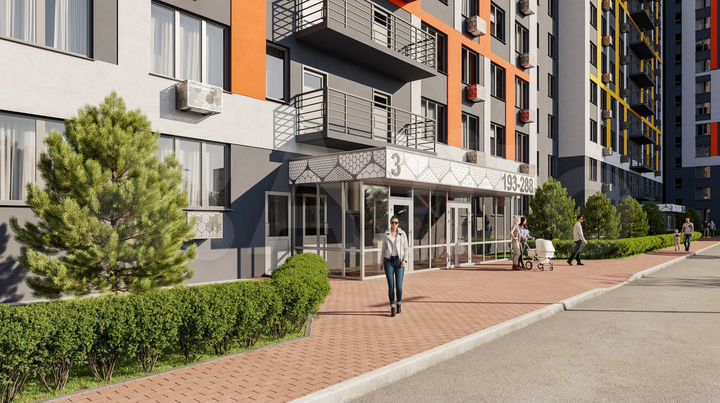 2-к. квартира, 64,6 м², 1/16 эт.