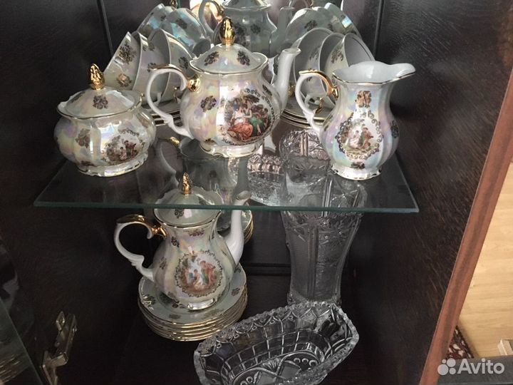 Чайно кофейный сервиз гдр с позолотой