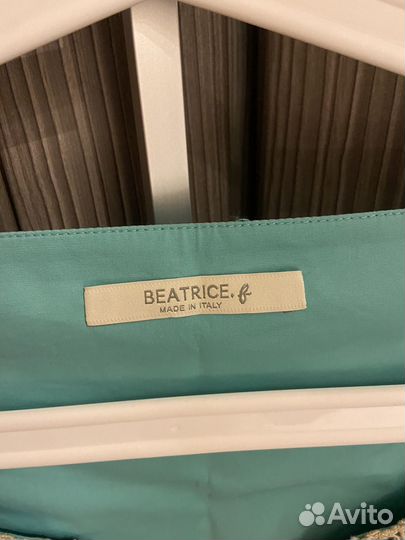 Итальянское платье Beatrice бирюзового цвета