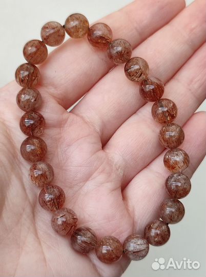 Рутиловый Кварц браслет на резинке