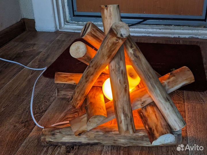 Деревянный Ночник Костер