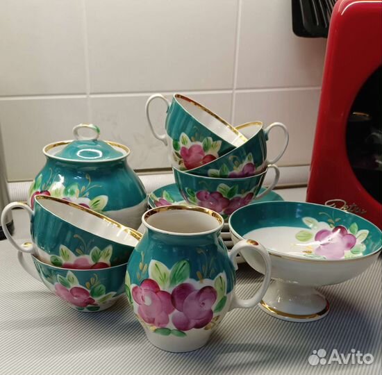 Чайный сервиз Дулево розы