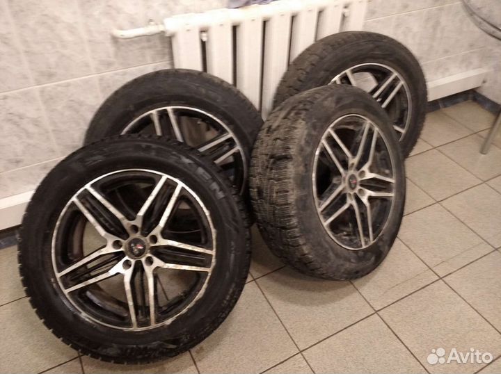 Литые диски wiger r17 5x114.3 зимние шины 225/60