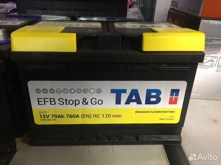 Аккумулятор TAB EFB Start-Stop 70 Ач