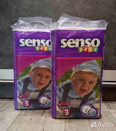 Подгузники Senso baby размер 3-44шт