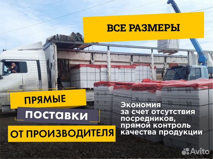 Газобетонный блок пораблок. Все размеры