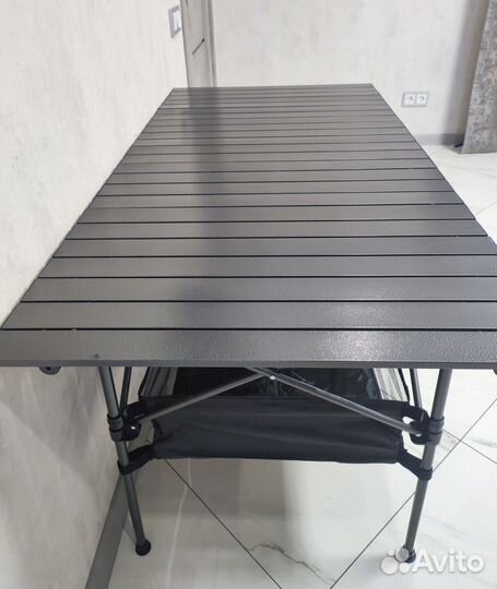 Стол реечный, алюминиевый, складной 140*70
