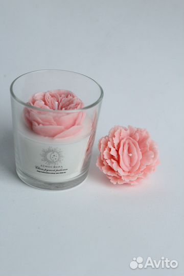 Свечи с цветком розы подарок на день рождения