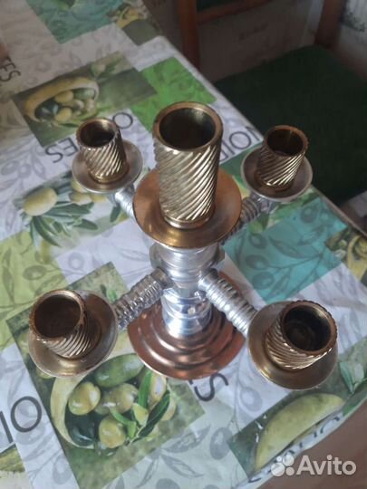 Подсвечник ручной работы,бронза- дюраль