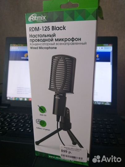 Игровой микрофон для пк RDM-125 Black