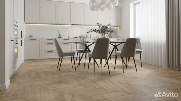 Кварцвиниловая клеевая плитка Alpine Floor parquet