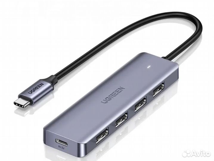 Ugreen USB-C type-C Hub 4 в 1