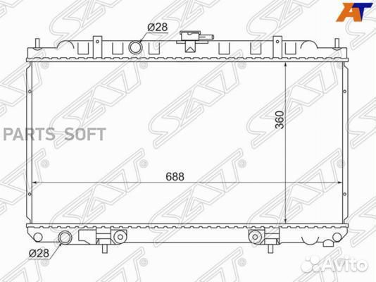 Радиатор охлаждения Ниссан Вингроад 1.3/1.8 98