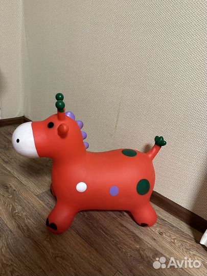 Игрушка Зебра каталка-прыгунок