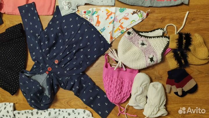 Вещи пакетом на девочку 74-86 см