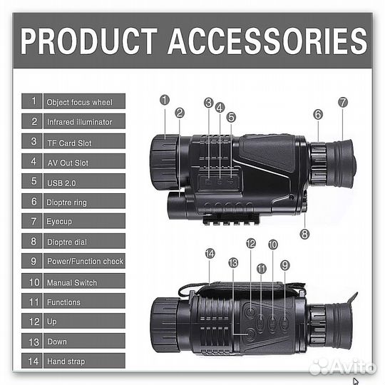 Монокуляр ночного видения NV-300(OEM Suntek) Новый