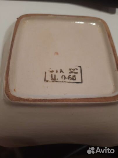 Салатник-конфетница квадратная ссср, набор, 5 шт