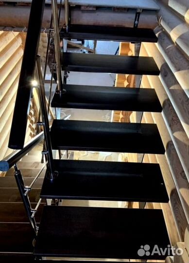 Перила деревянные с установкой