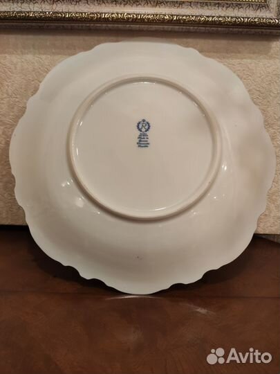 Блюдо фарфоровое Рейхенбах. ГДР. Антиквариат