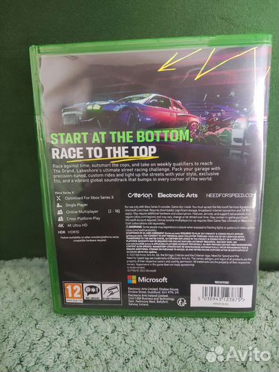 Новый диск NFS Unbound xbox