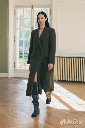 New Пальто макси Zara шерсть М Испания