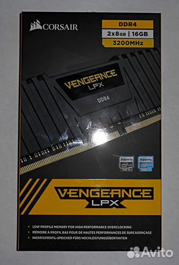 Оперативная память Corsair DDR4 16Gb (2x8Gb) 3200