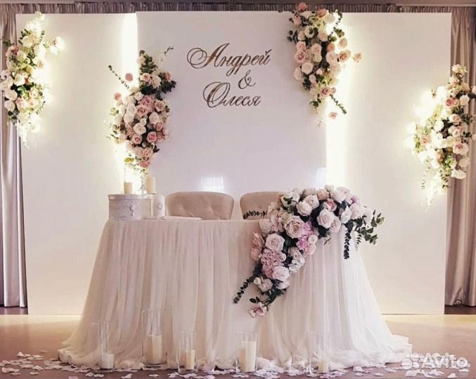 Оформление зала для свадьбы