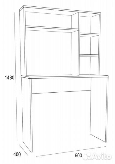 Компьютерный стол-стеллаж ST05
