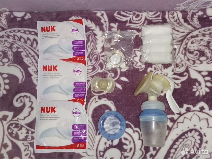 Молокоотсос ручной, накладки силиконовые