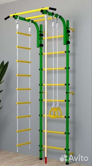 Детские турники один синего цвета другой зелёного