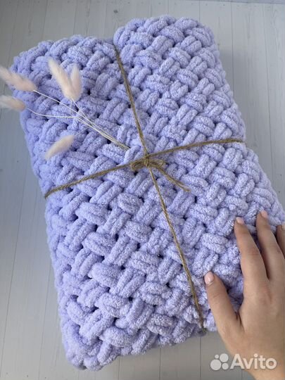 Плюшевый плед «Лавандовый рай» и погремушка зайка