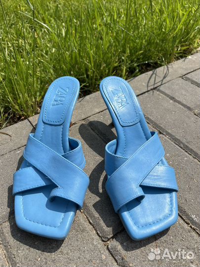 Кожаные босоножки zara,38 оригинал