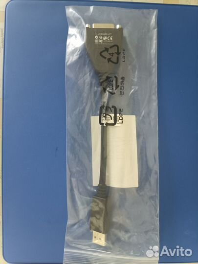 Переходник DP (DisplayPort) to DVI, (новый)