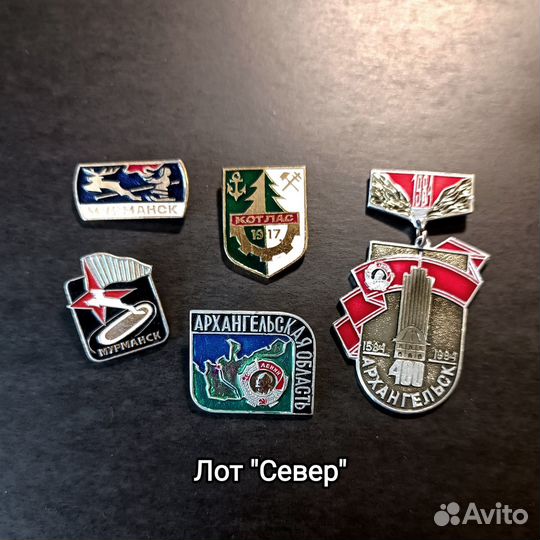 Значки СССР (Зимний спорт, города Севера)