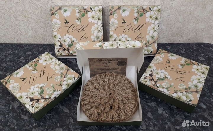 Мочалка из джута. Мочалка попкорн