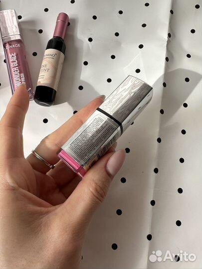 Помада пакетом розовая барби