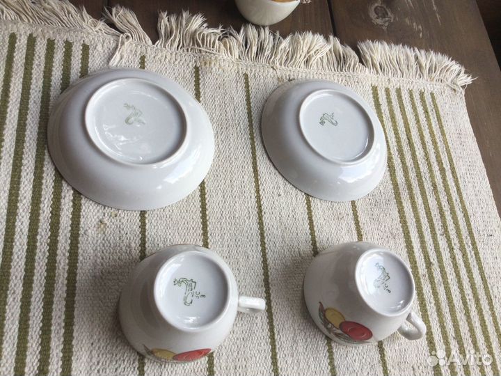 Чайные пары фарфор, стопки стекло СССР винтаж