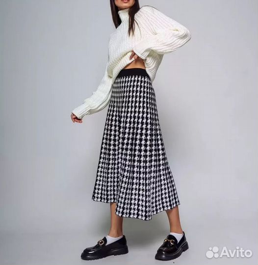 Юбка миди гофре