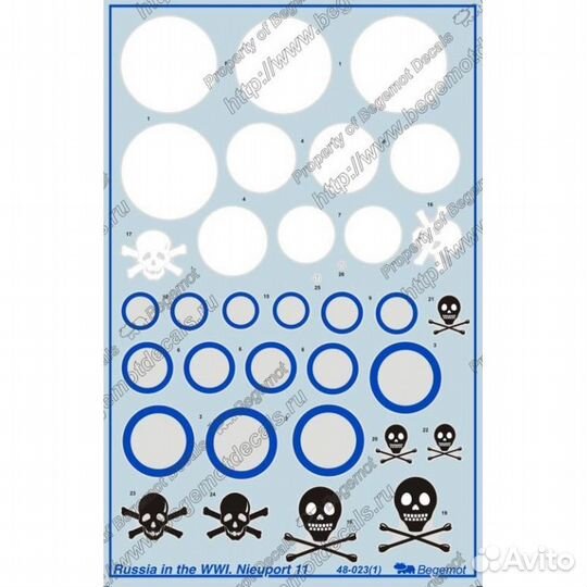 48-023 Деколь Ньюпор-11 в пмв 1.48