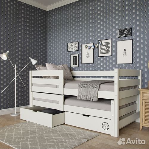 Детская кровать из березы для 2-х детей