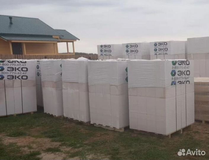 Газобетонный блок эко D500 B3,5 600x100x250