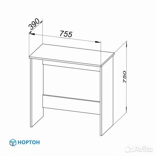 Стол письменный компьютерный Брель Белый