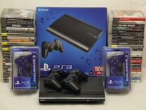 Sony PlayStation 3 Super Slim 500gb (90+игр)