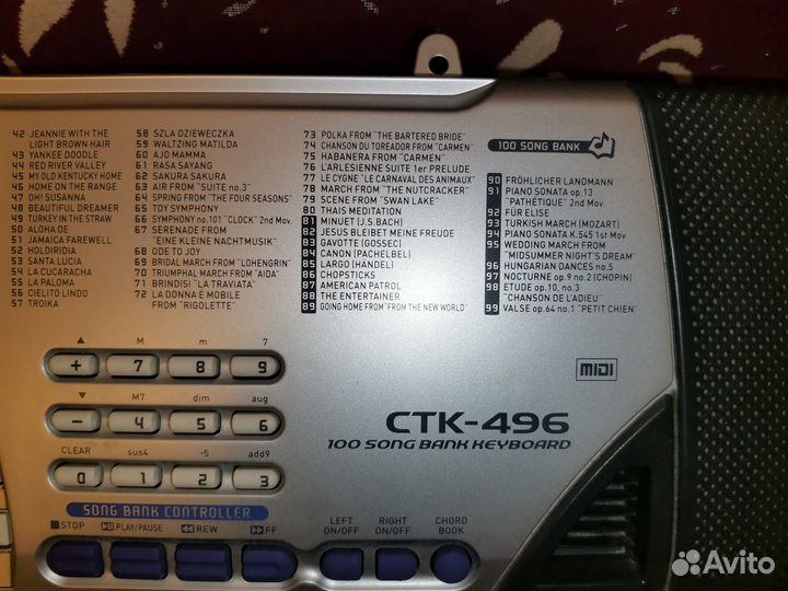 Синтезатор Casio CTK-496