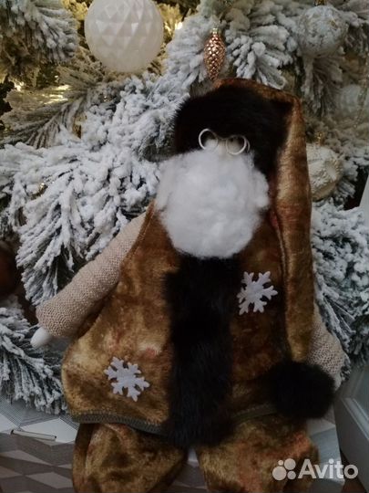 Текстильная кукла Дед Мороз, Санта Клаус