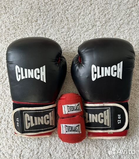 Перчатки боксерские + бинты