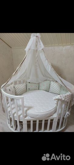 Кроватка круглая трансформер