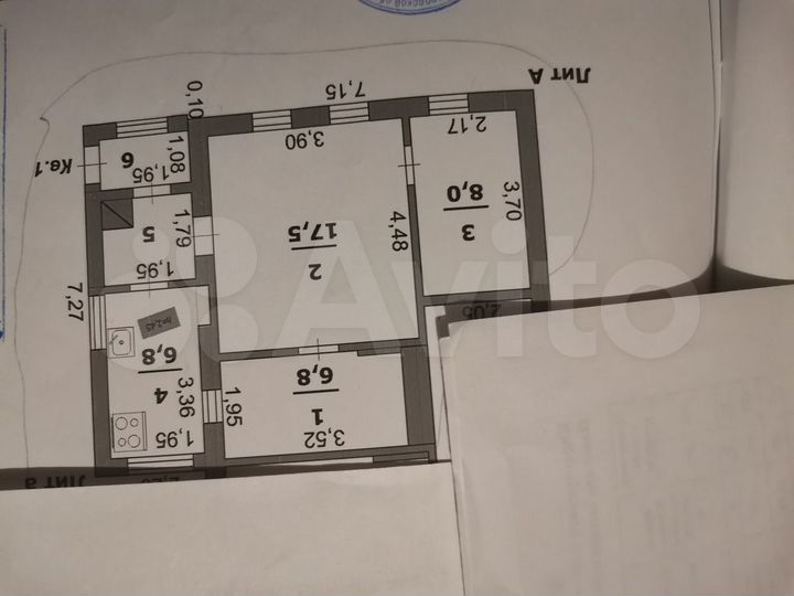 Дом 37,8 м² на участке 6 сот.